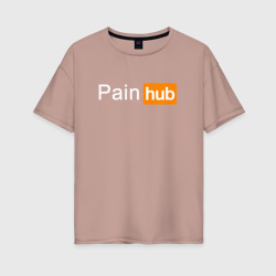 Женская футболка хлопок Oversize Painhub