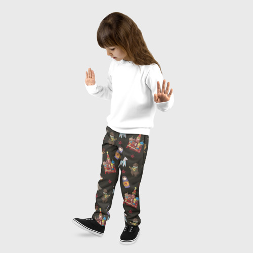 Детские брюки 3D Москва символика, цвет 3D печать - фото 3