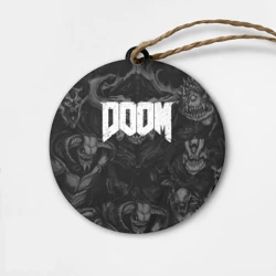 Деревянная игрушка круг Doom eternal