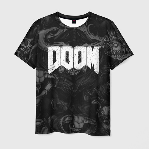 Мужская футболка с принтом Doom eternal, вид спереди №1