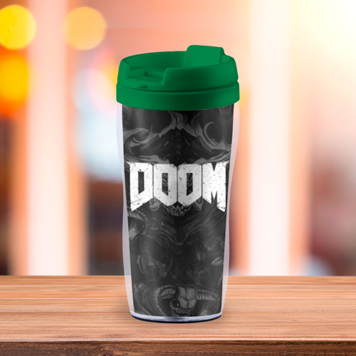 Термокружка-непроливайка Doom eternal, цвет зеленый - фото 3
