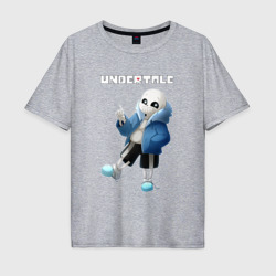 Мужская футболка хлопок Oversize Undertale Sans