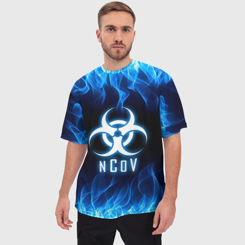 Мужская футболка oversize 3D NCoV, цвет 3D печать - фото 3