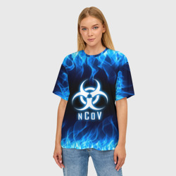 Женская футболка oversize 3D NCoV - фото 2