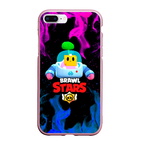 Чехол для iPhone 7Plus/8 Plus матовый BRAWL STARS (SPROUT) [13], цвет розовый