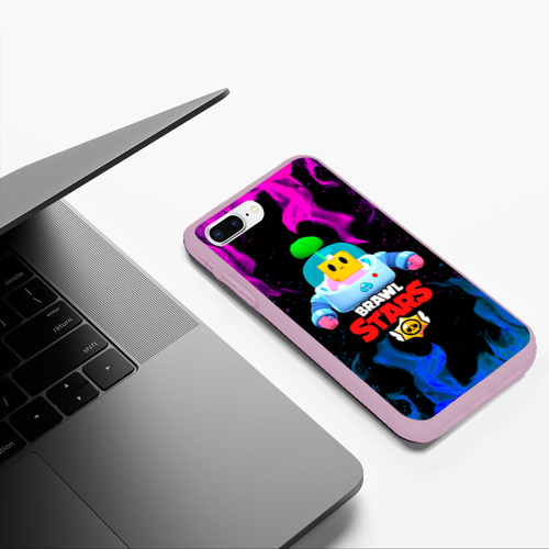 Чехол для iPhone 7Plus/8 Plus матовый BRAWL STARS (SPROUT) [13], цвет розовый - фото 5