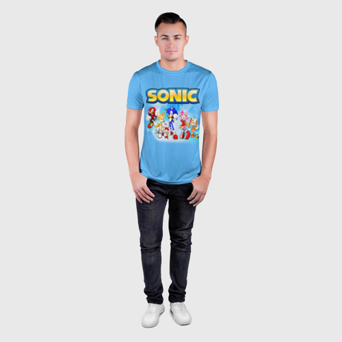 Мужская футболка 3D Slim SONIC, цвет 3D печать - фото 4