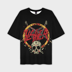 Мужская футболка oversize 3D Slayer rock poster