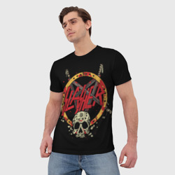 Мужская футболка 3D Slayer rock poster - фото 2