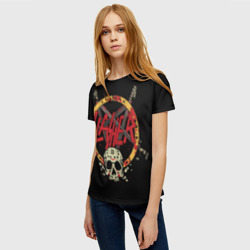Женская футболка 3D Slayer rock poster - фото 2