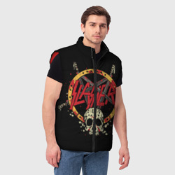 Мужской жилет утепленный 3D Slayer rock poster - фото 2