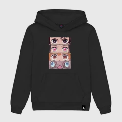 Женская толстовка хлопок Глаза героев Demon Slayer