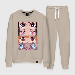 Женский костюм хлопок Глаза героев Demon Slayer