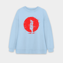 Женский свитшот oversize без начеса хлопок Samurai