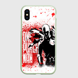 Чехол для iPhone XS Max матовый Свирепый Сайтама
