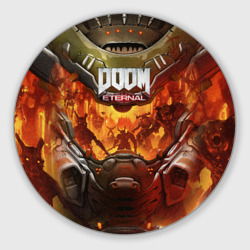 Круглый коврик для мышки Doom eternal Дум