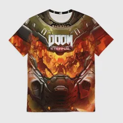 Мужская футболка 3D Doom eternal Дум