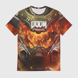 Мужская футболка 3D Doom eternal Дум