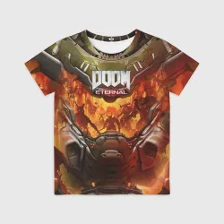 Детская футболка 3D Doom eternal Дум