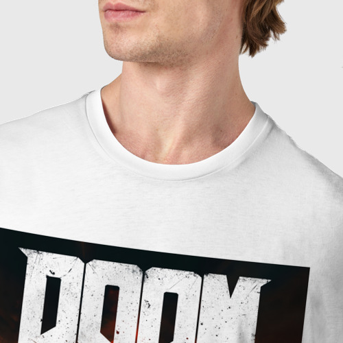 Мужская футболка хлопок с принтом DOOM ETERNAL, фото #4
