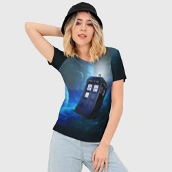 Женская футболка 3D Slim Тардис - фото 2