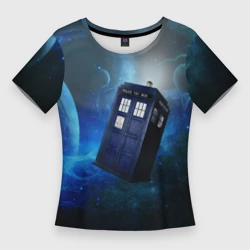 Женская футболка 3D Slim Тардис