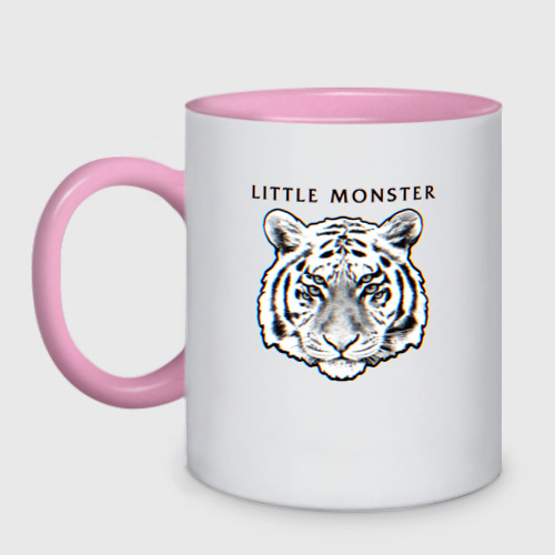 Кружка двухцветная Little Monster, цвет белый + розовый