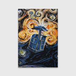 Обложка для паспорта матовая кожа Van Gogh Tardis