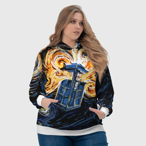 Женская толстовка 3D Van Gogh Tardis, цвет 3D печать - фото 6