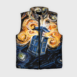 Женский жилет утепленный 3D Van Gogh Tardis