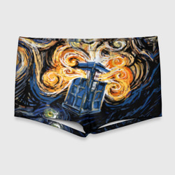 Мужские купальные плавки 3D Van Gogh Tardis