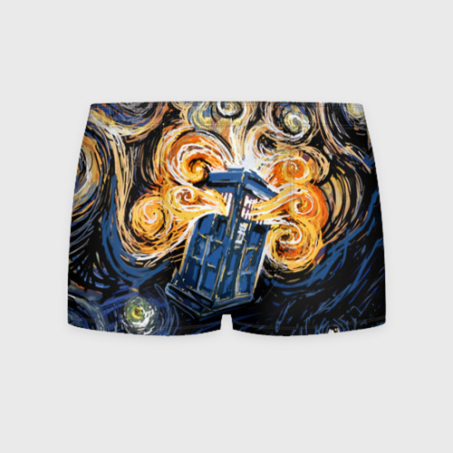 Мужские трусы 3D Van Gogh Tardis, цвет 3D печать