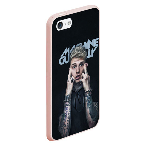 Чехол для iPhone 5/5S матовый Colson Baker MGK, цвет светло-розовый - фото 3