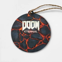 Деревянная игрушка круг Doom: eternal