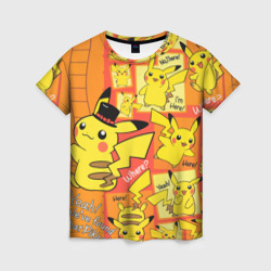 Женская футболка 3D Pikachu