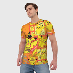Мужская футболка 3D Pikachu - фото 2