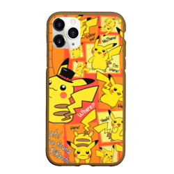 Чехол для iPhone 11 Pro Max матовый Pikachu