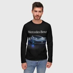 Мужской лонгслив 3D Mercedes Мерседес - фото 2