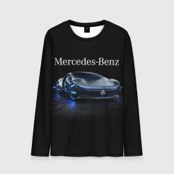 Мужской лонгслив 3D Mercedes Мерседес