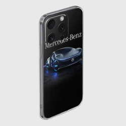 Чехол для iPhone 15 Pro силиконовый с защитой камеры Mercedes Мерседес - фото 2