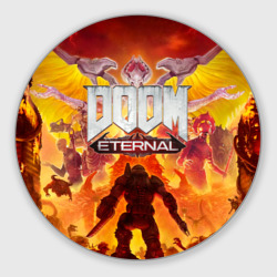 Круглый коврик для мышки Doom Eternal