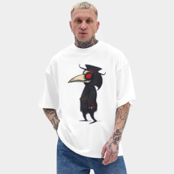 Мужская футболка Oversize хлопок texturе Чумной доктор - фото 2