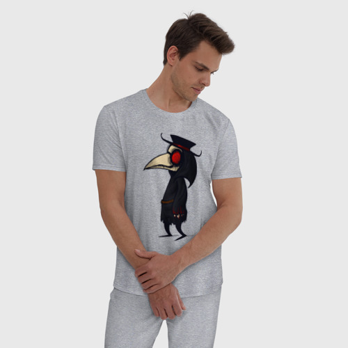 Мужская пижама хлопок с принтом ЧУМНОЙ ДОКТОР, фото на моделе #1