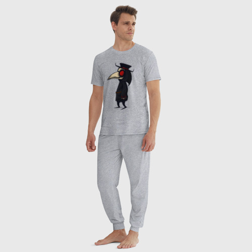 Мужская пижама хлопок с принтом ЧУМНОЙ ДОКТОР, вид сбоку #3