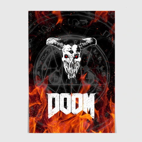 Постер Doom eternal on fire