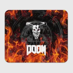 Прямоугольный коврик для мышки Doom eternal on fire