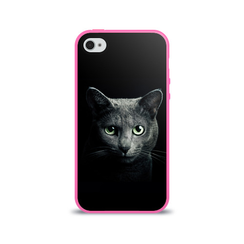 Чехол для Apple iPhone 4/4S силиконовый глянцевый Кот Фото 01 Чехол для Apple iPhone 4/4S силиконовый глянцевый Кот Фото 01