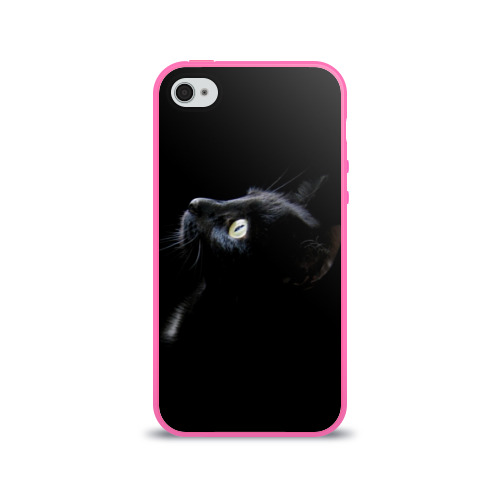 Чехол для Apple iPhone 4/4S силиконовый глянцевый Кот Фото 01 Чехол для Apple iPhone 4/4S силиконовый глянцевый Кот Фото 01