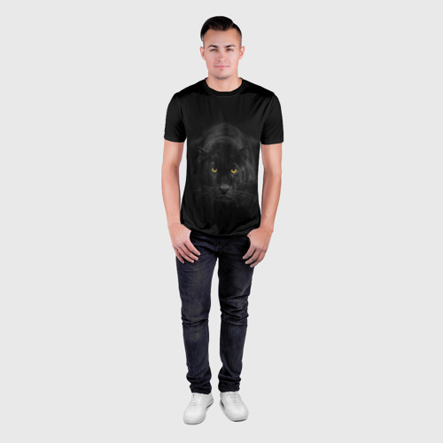 Мужская футболка 3D Slim Пантера, цвет 3D печать - фото 4