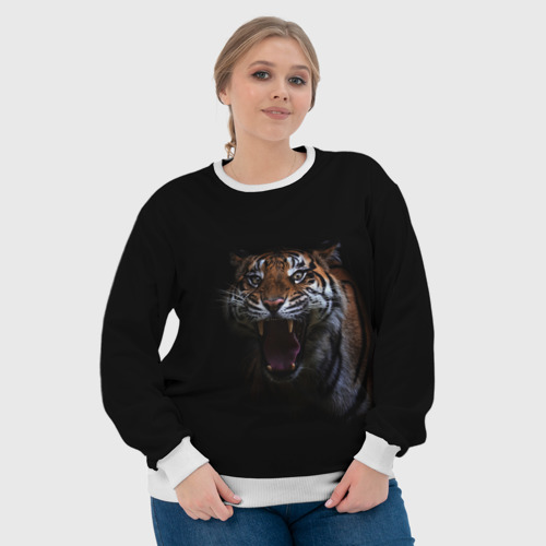 Женский свитшот 3D Тигр, цвет 3D печать - фото 6